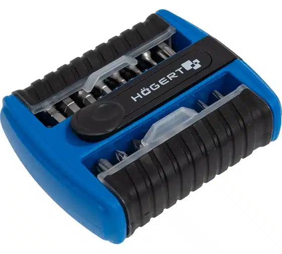 Набор бит с битодержателем 1/4″, SL, PH, PZ, HEX, TORX, 33 шт.