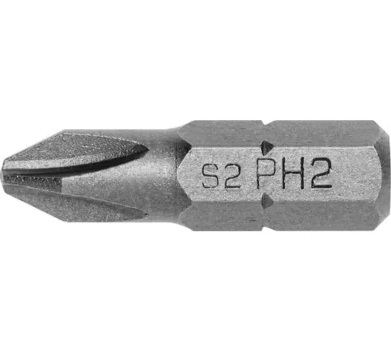 Биты PH2, 25 мм, сталь S2, 10 шт.