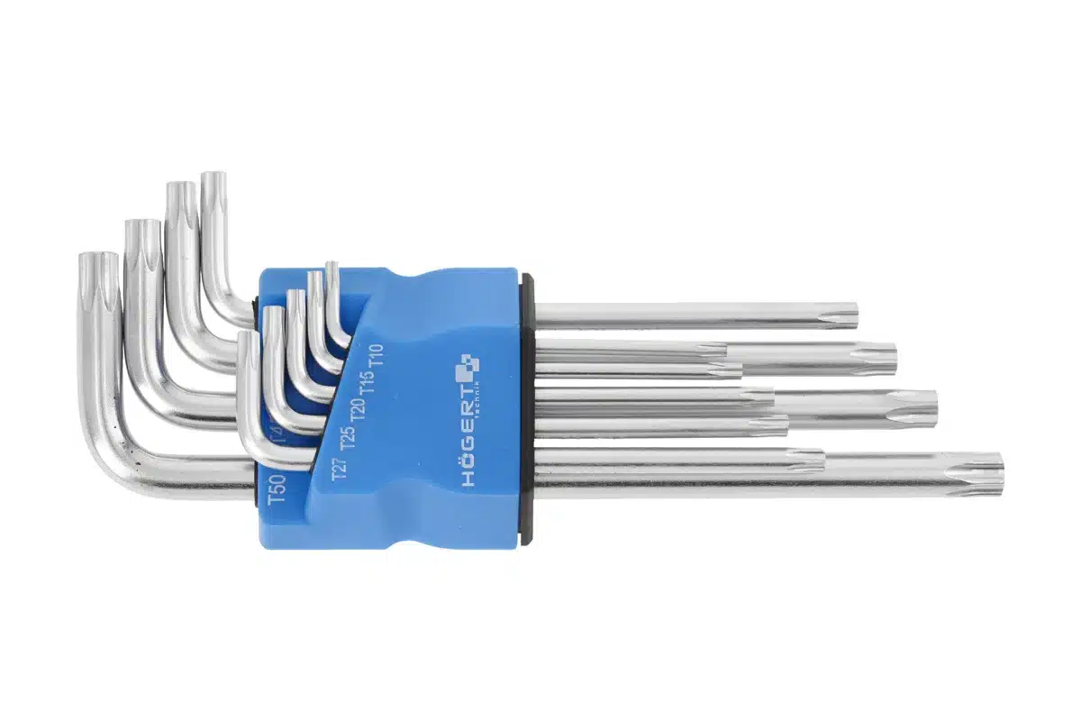 Набор Г-образных длинных ключей TORX  S2,, 9 шт.